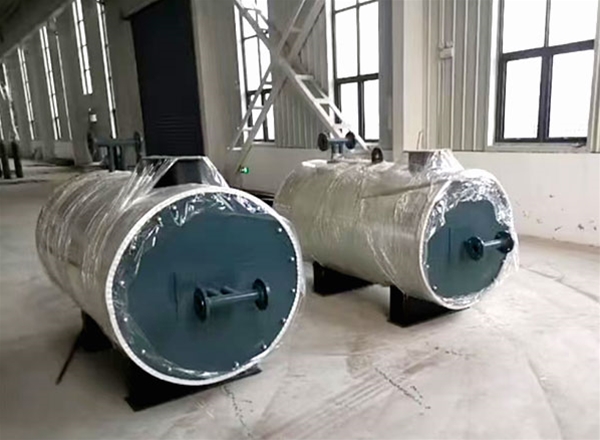 两台20万大卡油气两用锅炉